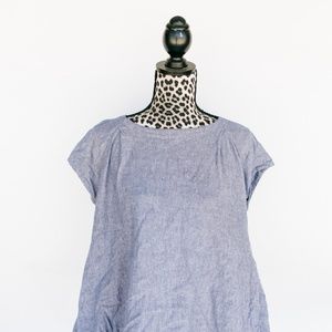 Free People Baby Doll Jean Blouse
